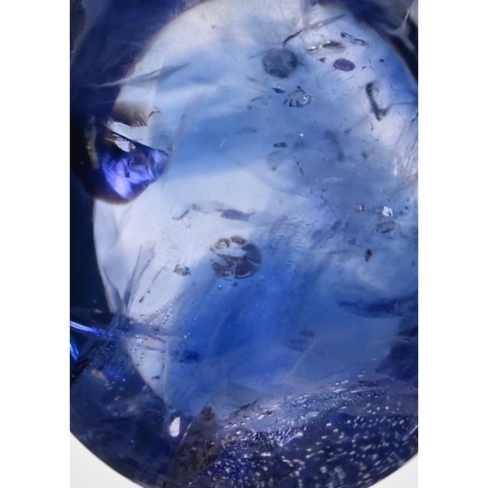 Сапфир полихромный бесцветно-голубой-синий, без нагрева, 1.72 кар., Шри-Ланка