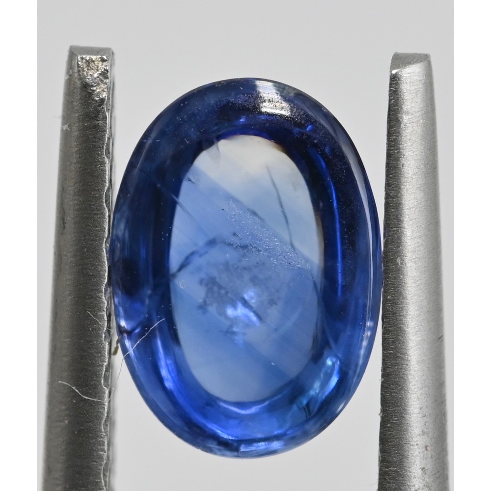Сапфир полихромный бесцветно-голубой-синий, без нагрева, 1.38 кар., Шри-Ланка